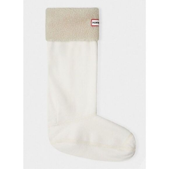 Hunter sheepy fleece cuff boot socks natural white kids XL - Picture 1 of 8